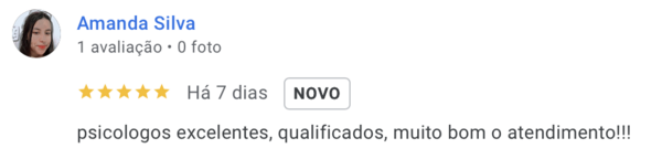 Avaliação de Cliente 1